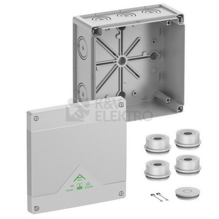 Obrázek produktu Krabice Spelsberg Abox 160-L IP55/IP66 šedá 182x182x90mm 81640001 0