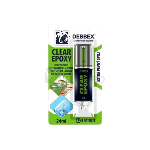 Den Braven dvousložkové epoxidové lepidlo Epoxy Clear 24ml DEBBEX 50720DBX