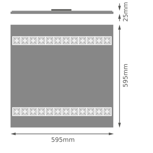 LED panel LEDVANCE Louver 600x600mm 27,5W/4000K UGR<16 bílý