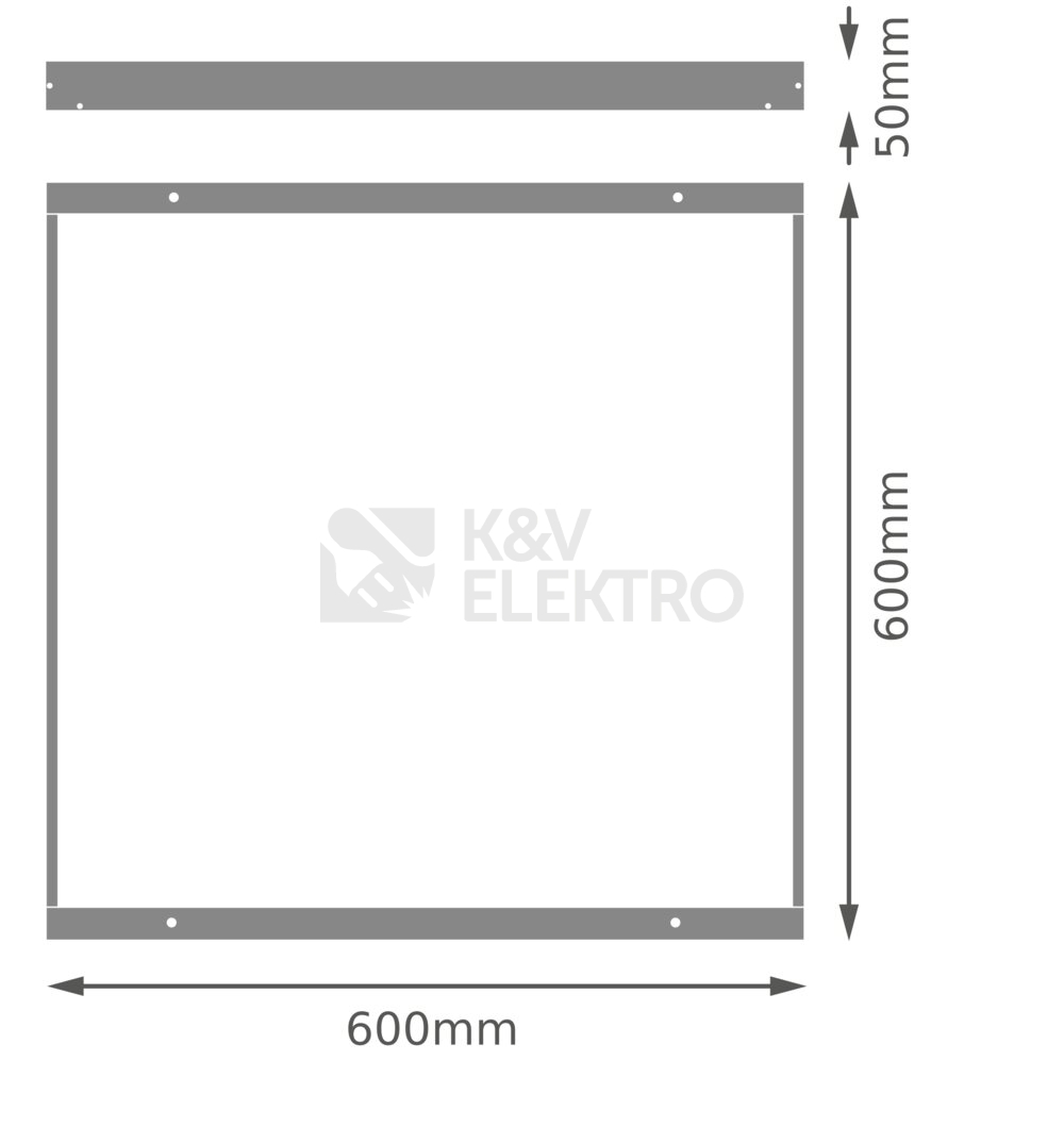 Obrázek produktu Rámeček pro přisazenou montáž svítidel LEDVANCE Louver 600x600mm bílý 1