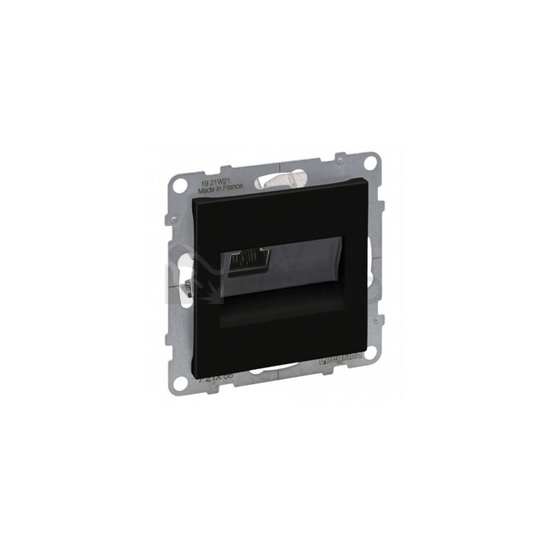 Obrázek produktu Legrand SUNO datová zásuvka 1x RJ45 kategorie 5e UTP černá beznástrojová 72C5UC1 0