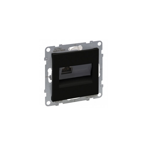Legrand SUNO datová zásuvka 1x RJ45 kategorie 6 UTP černá beznástrojová 72C6UC1
