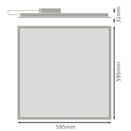 LED panel LEDVANCE ECO HLO Backlite 600x600mm 46W/4000K neutrální bílá UGR<19