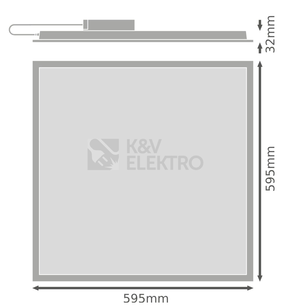 Obrázek produktu LED panel LEDVANCE ECO HLO Backlite 600x600mm 46W/4000K neutrální bílá UGR<19 1