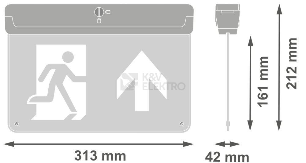 Obrázek produktu Nouzové LED svítidlo LEDVANCE EMERGENCY EXIT SIGN 0,7W​ 20lm​ 3h​ 1