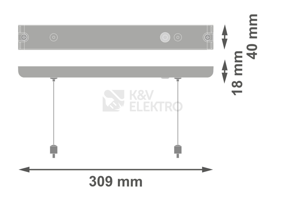 Obrázek produktu Adaptér pro závěsnou montáž nouzového svítidla LEDVANCE EMERGENCY EXIT SIGN 1