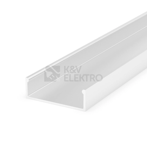 Nástěnný hliníkový profil až pro 2 LED pásky, bílý 092251