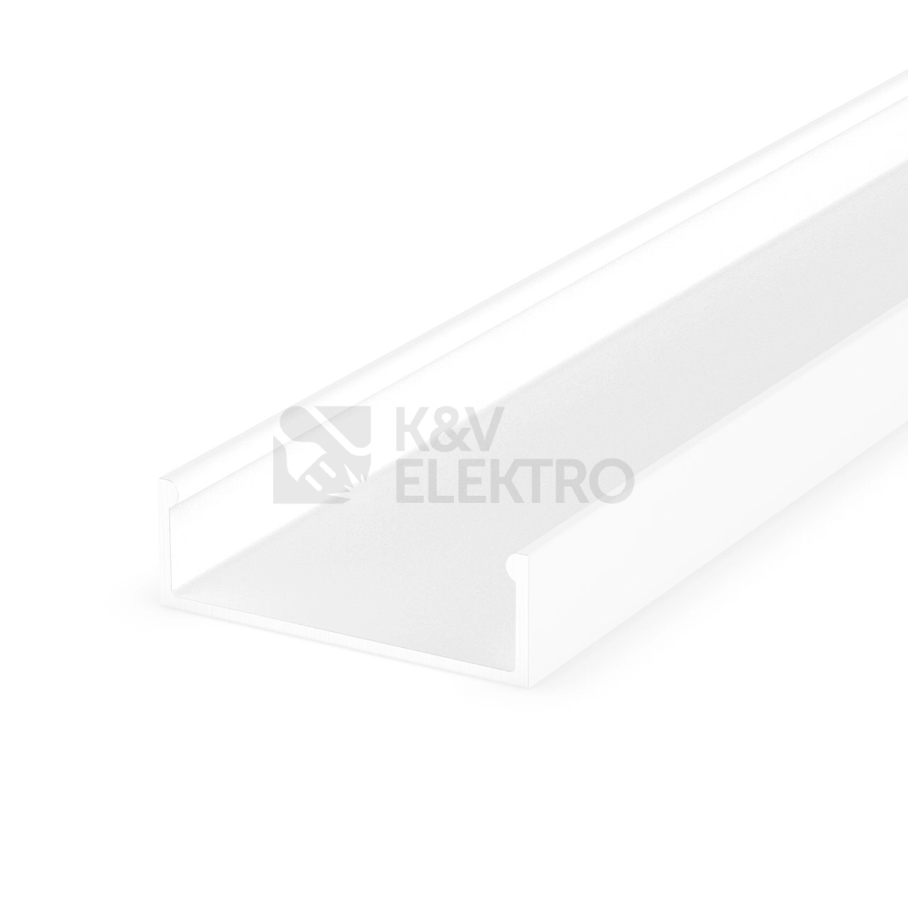 Obrázek produktu Nástěnný hliníkový profil až pro 2 LED pásky, bílý 092251 1