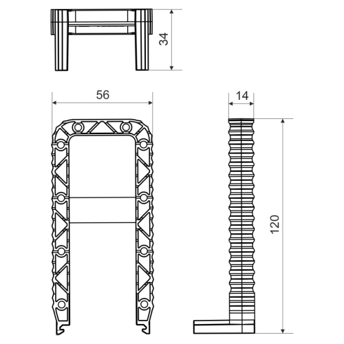 Montážní křídlo pro krabice do betonu KOPOS SB-MK 1