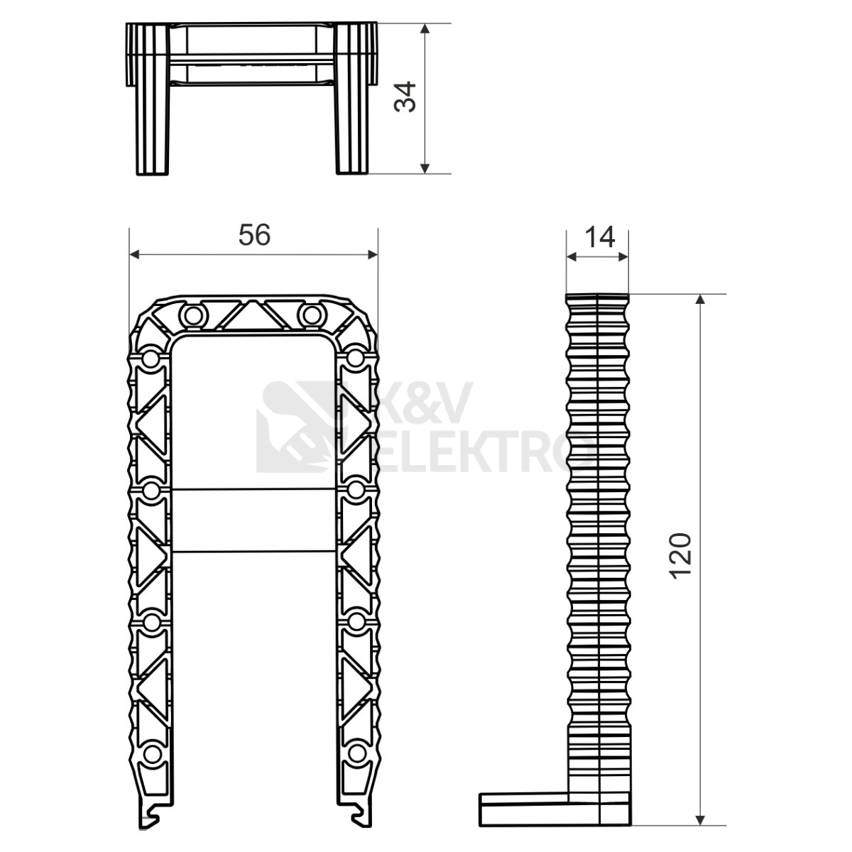 Obrázek produktu Montážní křídlo pro krabice do betonu KOPOS SB-MK 1 1