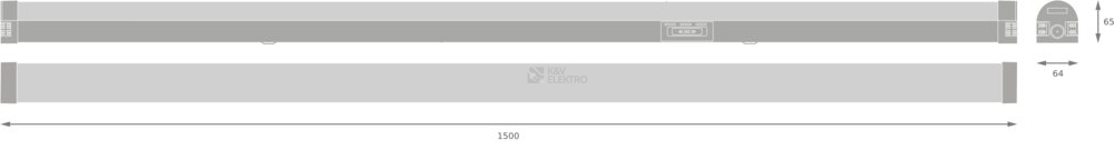 Obrázek produktu LED svítidlo LEDVANCE Linear Combo 1500mm 27-60W CCT 3000/4000/6500K 1