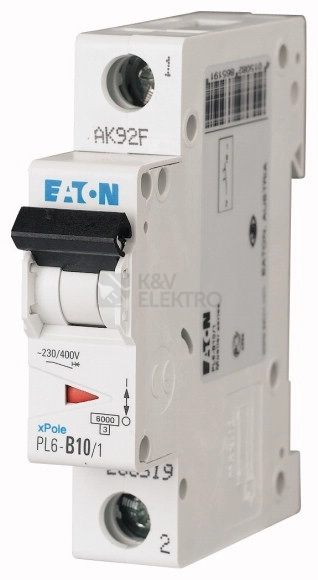 Obrázek produktu Jistič EATON PL6-B10/1 10A 286519 balíček 10+2 1