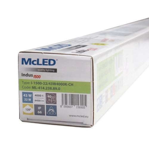 Zářivka LED McLED INDUS 1,5M 22/43W 4000K neutrální bílá IP66 ML-414.238.89.0 (obrázek 4)