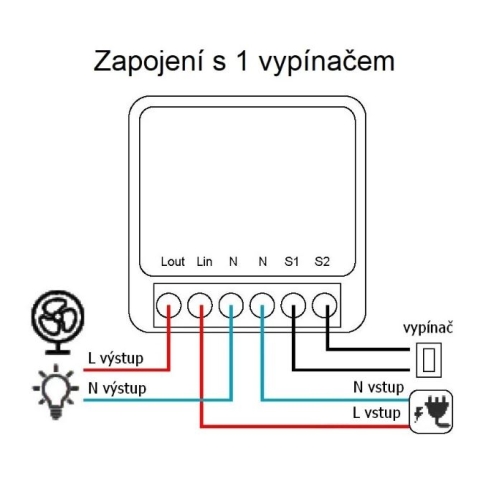 SMART WiFi Tuya switch (spínač) WT2 068502
