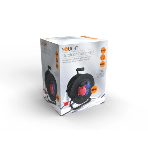 Prodlužovací přívod - na bubnu zásuvky 400V + 230V 25m kabel guma-neopren 5x1,5mm2 IP44 Solight PB40 (obrázek 10)