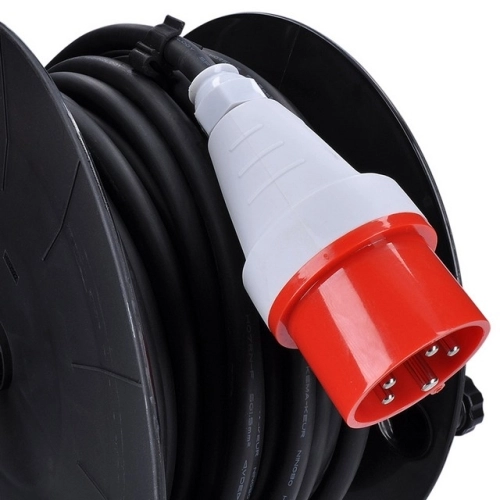 Prodlužovací přívod - na bubnu zásuvky 400V + 230V 25m kabel guma-neopren 5x1,5mm2 IP44 Solight PB40 (obrázek 4)