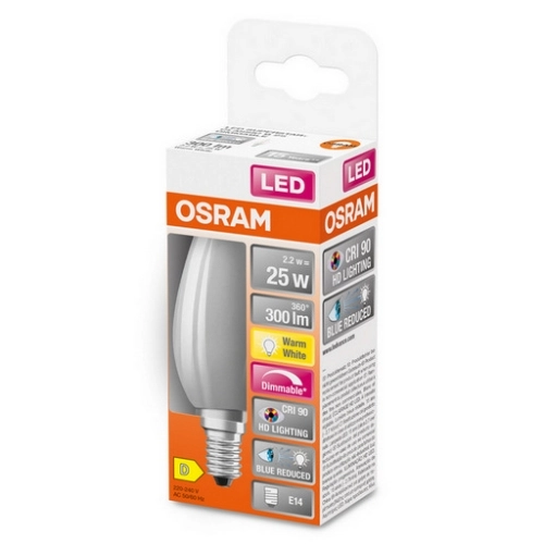LED žárovka E14 LEDVANCE 2,2W (25W) teplá bílá (2700K)