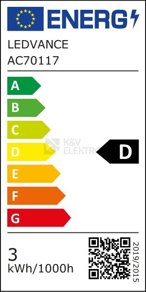 Obrázek produktu LED žárovka E14 LEDVANCE 2,2 (25W) teplá bílá (2700K) 3