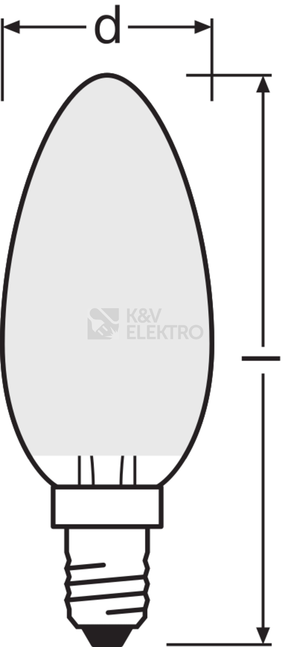Obrázek produktu LED žárovka E14 LEDVANCE 2,2W (25W) teplá bílá (2700K) 4