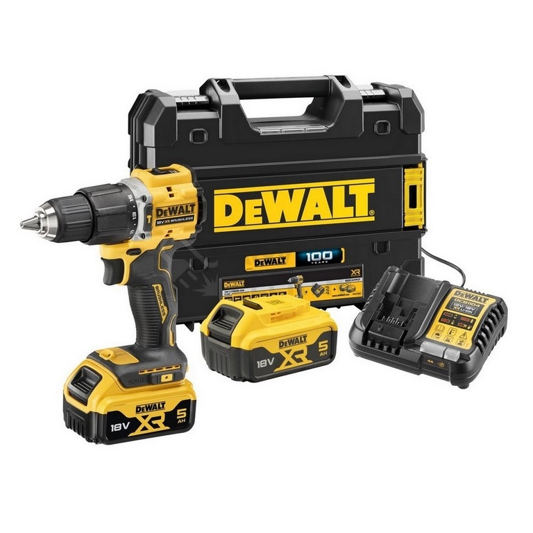 Obrázek produktu Aku vrtačka DeWALT DCD100YP2T 18V s příklepem 2x aku Li-Ion 5,0Ah 0