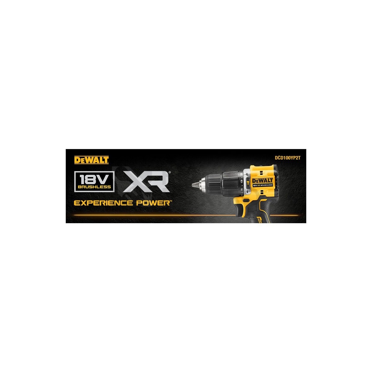 Obrázek produktu Aku vrtačka DeWALT DCD100YP2T 18V s příklepem 2x aku Li-Ion 5,0Ah 1