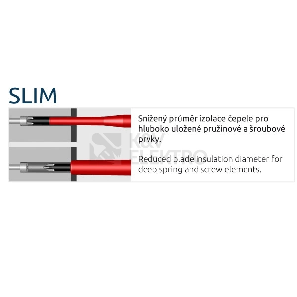 Obrázek produktu Šroubovák speciální elektro SLIM 6 100 100 x 34 PZ1/plochý Narex 834421 1