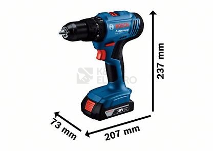 Obrázek produktu Aku vrtačka s příklepem Bosch GSB 183-LI 0.601.9K9.101 1x2Ah 1