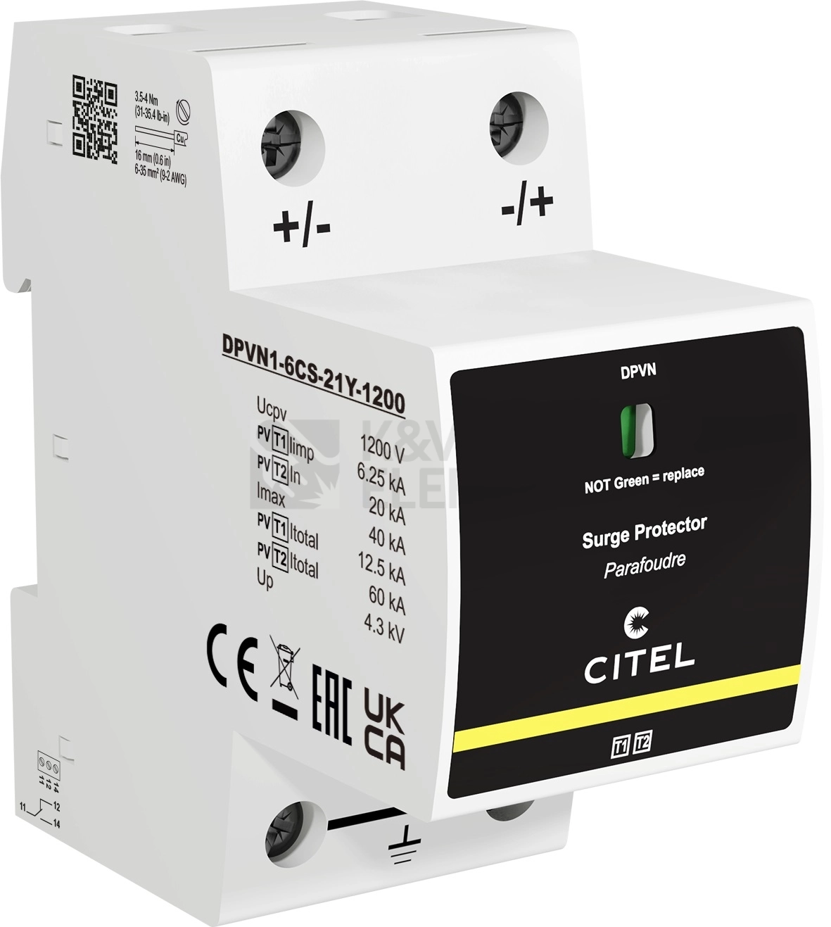 Obrázek produktu Svodič přepětí pro fotovoltaické systémy CITEL DPVN1-6C-21Y-1200 0