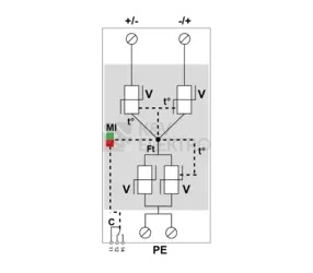 Obrázek produktu Svodič přepětí pro fotovoltaické systémy CITEL DPVN1-6C-21Y-1200 1
