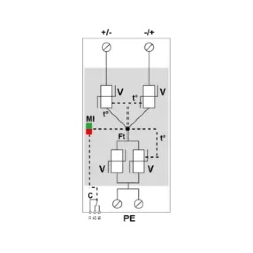 Svodič přepětí pro fotovoltaické systémy CITEL DPVN1-6CS-21Y-1200