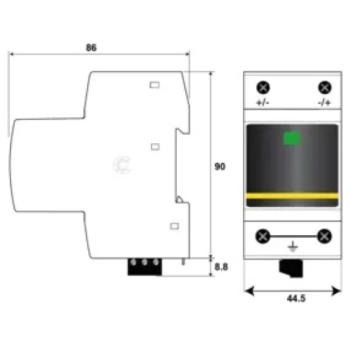 Svodič přepětí pro fotovoltaické systémy CITEL DPVN1-6CS-21Y-1200 (obrázek 2)