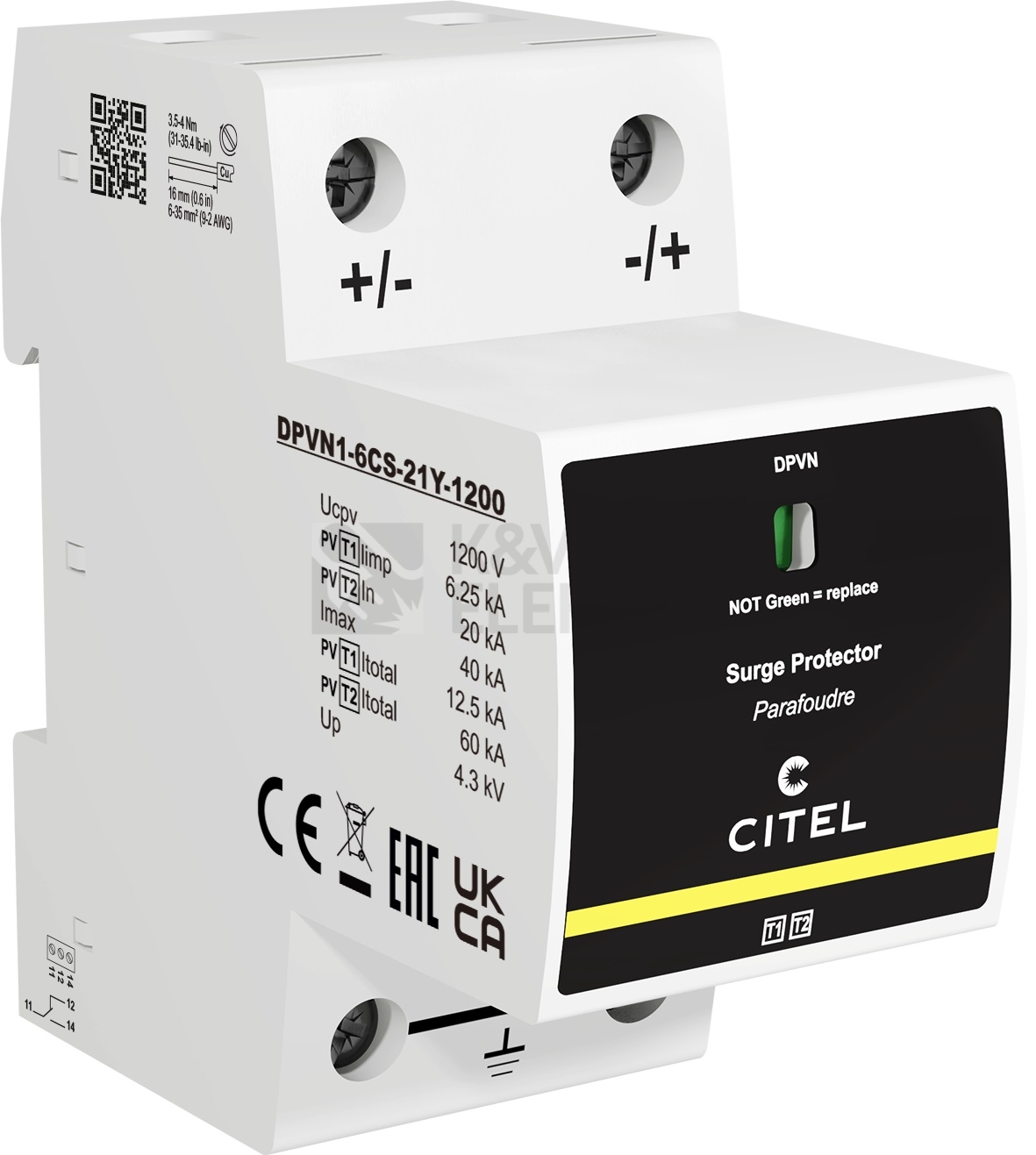 Obrázek produktu Svodič přepětí pro fotovoltaické systémy CITEL DPVN1-6CS-21Y-1200 0