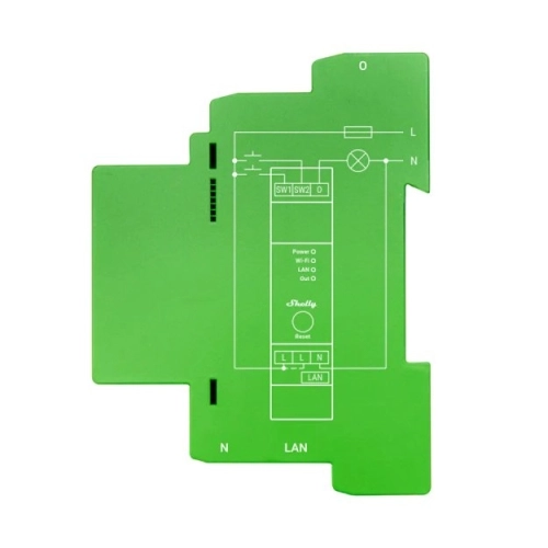 Stmívač na DIN lištu Shelly Pro Dimmer 2PM 2 kanály 110-240V WiFi LAN (obrázek 2)
