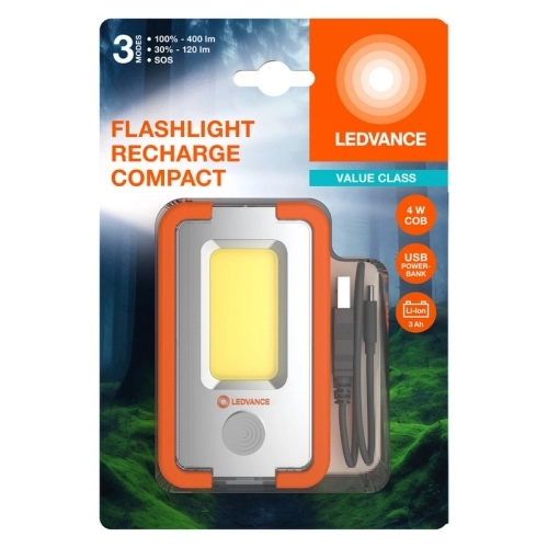 LED svítilna LEDVANCE FLASHLIGHT COMPACT RECHARGE 3000mAh s funkcí powerbanky (obrázek 3)