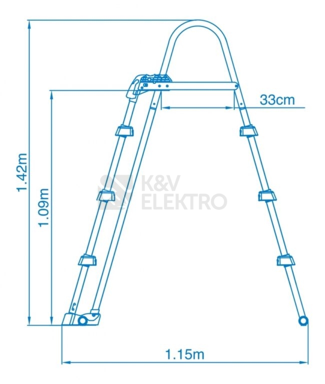 Obrázek produktu Schůdky k bazénům výška 1,07m bezpečnostní Marimex 10950016 2