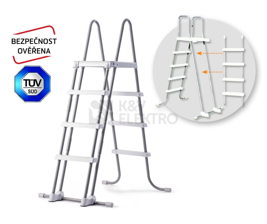 Obrázek produktu Schůdky k bazénům výška 1,07m bezpečnostní Marimex 10950016 3