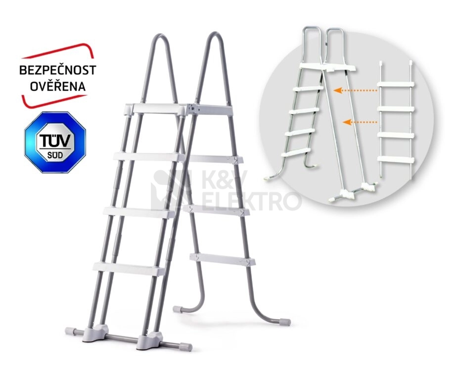 Obrázek produktu Schůdky k bazénům výška 1,07m bezpečnostní Marimex 10950016 3