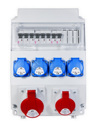 Obrázek produktu Zásuvková skříň ETI EDS11 4/2 16/32 B+C IP54 4x230V 1x400V/32A/5p 1x400V/16A/5p 001105279 0