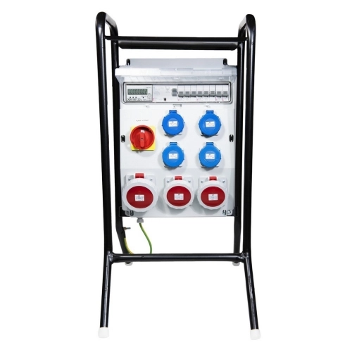 Staveništní rozvaděč s elektroměrem ETI EDS16S RCD 4/3 16/32/VYP/E B+C vypínač chránič 63/003A zásuvky 1x32A 5p 2x16A 5p 4x230V 0044 83453