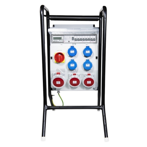 Staveništní rozvaděč s elektroměrem ETI EDS16S RCD 4/3 16/32/VYP/E B+C vypínač chránič 63/003A zásuvky 1x32A 5p 2x16A 5p 4x230V 0044 83453
