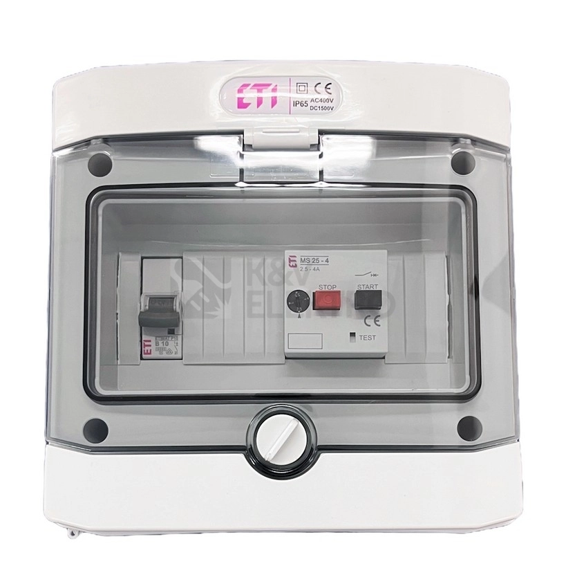 Obrázek produktu Vybavený rozvaděč pro plovákové a digitální tlakové spínače 0,75kW IP65 ETI TPS-ECH-MS2-CEC 004483610 0