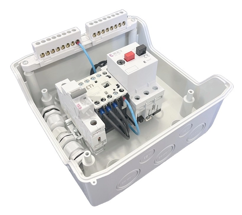 Obrázek produktu Vybavený rozvaděč pro plovákové a digitální tlakové spínače 0,75kW IP65 ETI TPS-ECH-MS2-CEC 004483610 2