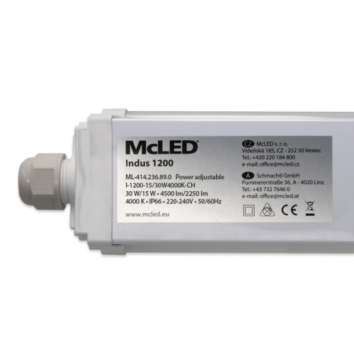 Zářivka LED McLED INDUS 1,2M 15/30W 4000K neutrální bílá IP66 ML-414.236.89.0 (obrázek 11)