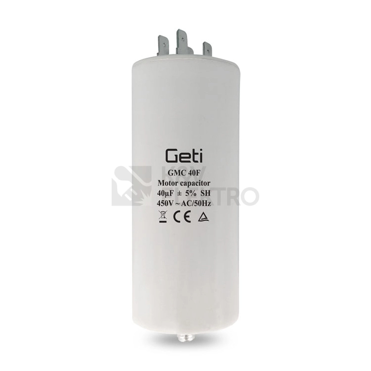 Obrázek produktu Rozběhový kondenzátor GETI GMC 40F 40uF 450V 02020034 0