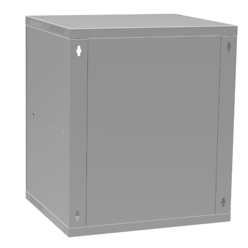 Nástěnný datový rozvaděč 19″ výška 12U (621mm) H=450mm Š=520mm šedý Solarix SENSA-L-12U-545-11-G