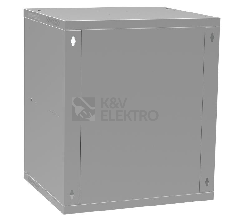 Obrázek produktu Nástěnný datový rozvaděč 19" výška 12U (621mm) H=450mm Š=520mm šedý Solarix SENSA-L-12U-545-11-G 1