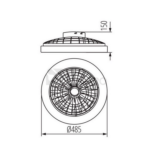 Obrázek produktu Stropní ventilátor s LED osvětlením Kanlux PLAVE LED CCT 3000/4000/6500K stmívatelné 38033 8