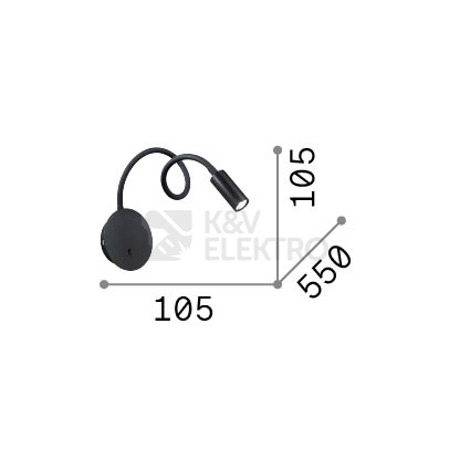 Obrázek produktu LED nástěnné svítidlo Ideal LUX Focus 1x3W 3000K 203195 1