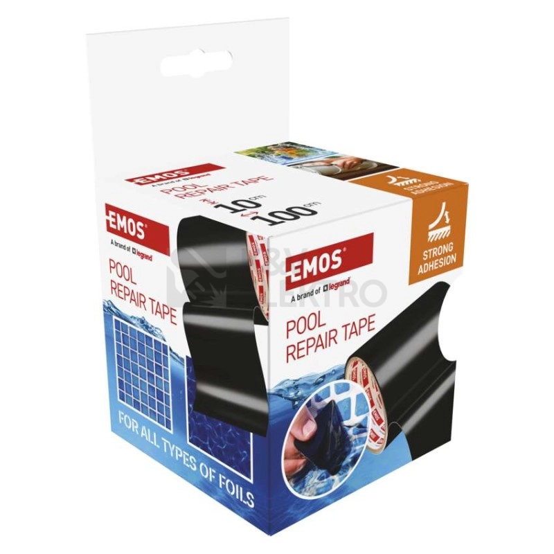 Obrázek produktu Opravná lepící páska na bazény 1m x 100mm černá EMOS F6110 2