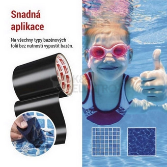 Obrázek produktu Opravná lepící páska na bazény 1m x 100mm černá EMOS F6110 6